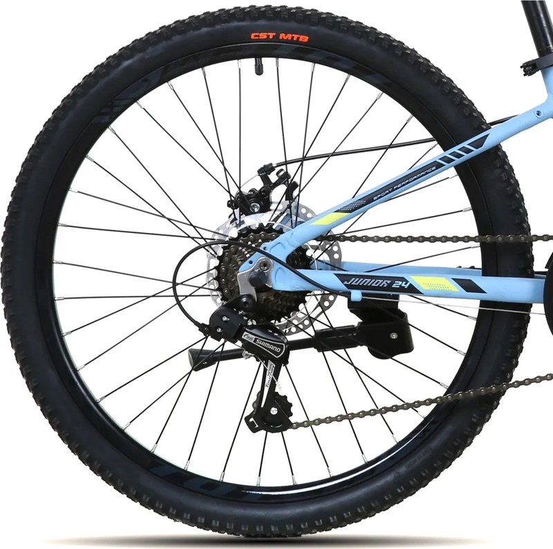 BICICLETA MTB ARO 24 MODELO 1100 COLOR CELESTE AZUL 12 ' - 5