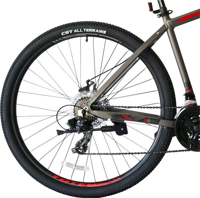 BICICLETA MTB TOTEM MODELO W860 ARO 27.5 TALLA 17/19 GRIS TAMAÑO DEL CUADRO 19 - 2