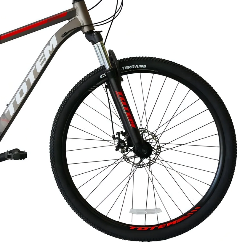 BICICLETA MTB TOTEM MODELO W860 ARO 27.5 TALLA 17/19 GRIS TAMAÑO DEL CUADRO 19 - 3