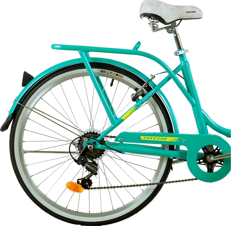 BICICLETA URBANA TOTEM MODELO CITY ARO 26 COLOR TURQUESA COLOR CELESTE TAMAÑO DEL CUADRO XS - 1