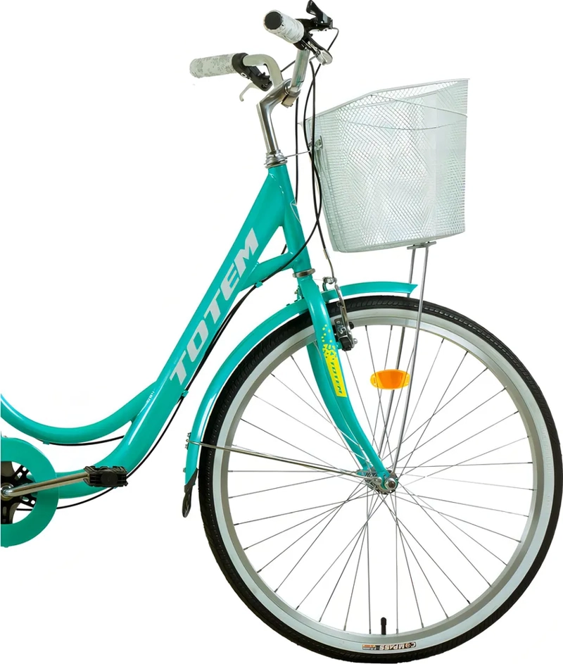 BICICLETA URBANA TOTEM MODELO CITY ARO 26 COLOR TURQUESA COLOR CELESTE TAMAÑO DEL CUADRO XS - 2