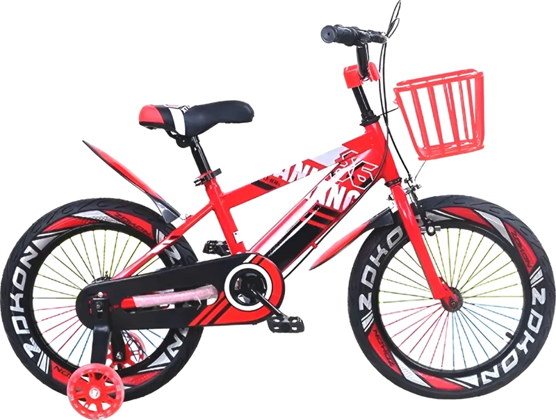 BICICLETA MOUNTAIN BIKE LUCES LED Y COLORES ARO 12 ROJO - 2