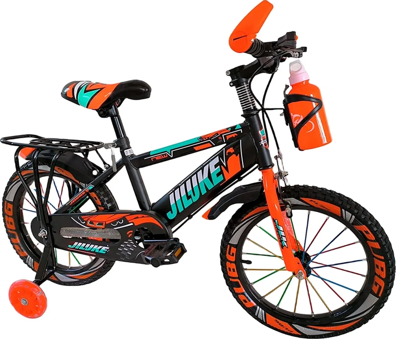 BICICLETA MOUNTAIN BIKE LUCES LED Y COLORES ARO 12 NARANJA - 2