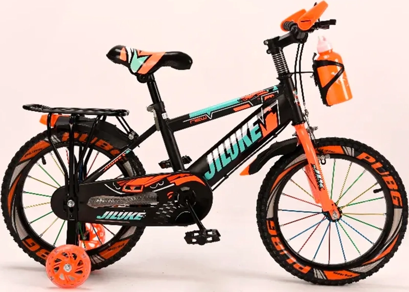 BICICLETA MOUNTAIN BIKE LUCES LED Y COLORES ARO 12 NARANJA - 3