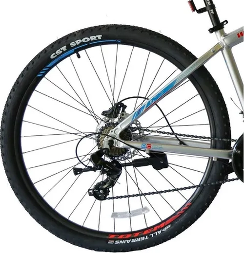 BICICLETA TOTEM W790 MTB 27.5 24 VELOCIDADES GRIS ADULTOS - 3