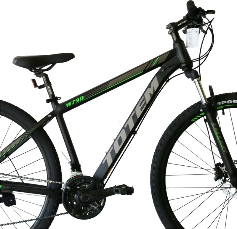 BICICLETA MTB TOTEM MODELO W790 ARO 27.5 TALLA 17 NEGRO/GRIS COLOR NEGRO TAMAÑO DEL CUADRO 17 - 1