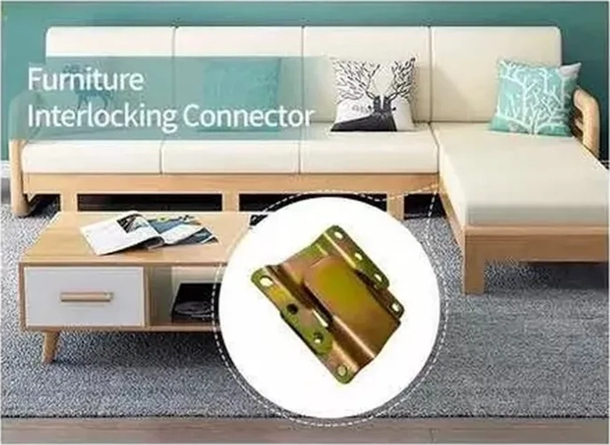 HERRAJE PARA UNION DE SOFA Y MUEBLES, PACK 20 UN + TORNILLOS - 3