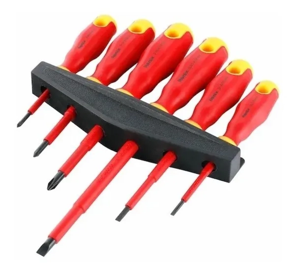 JUEGO 6 DESTORNILLADORES ELECTRICISTA AISLADOS 1000V AKILDA - 3