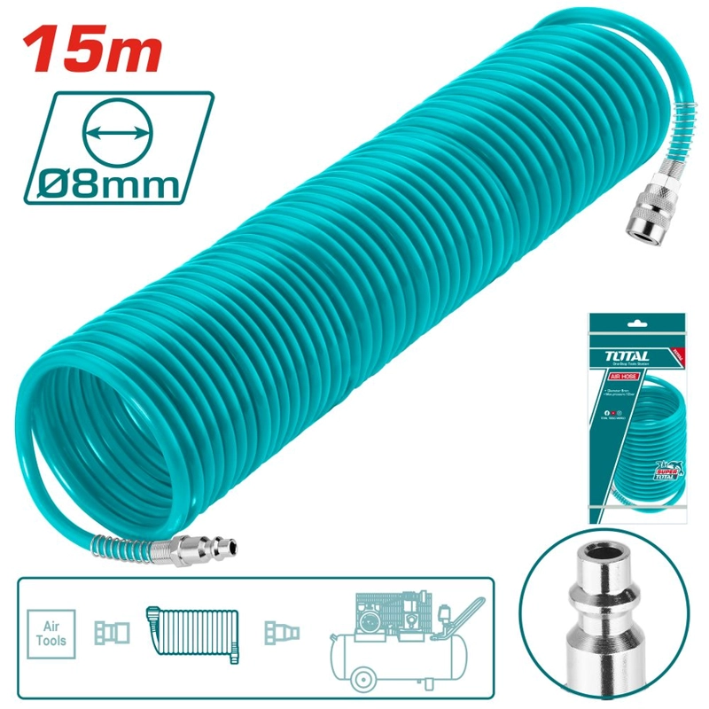 KIT JUEGO HERRAMIENTAS NEUMATICAS 5 PIEZAS TOTAL TATK053-1 PANTONE 322C - 4