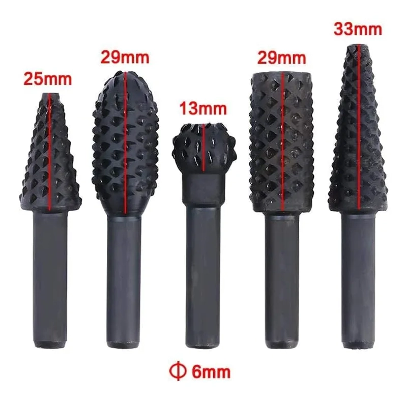 JUEGO DE 5 DISCOS PARA TALLAR MADERA+5PCS ESCOFINAS+LLAVE ORO - 2