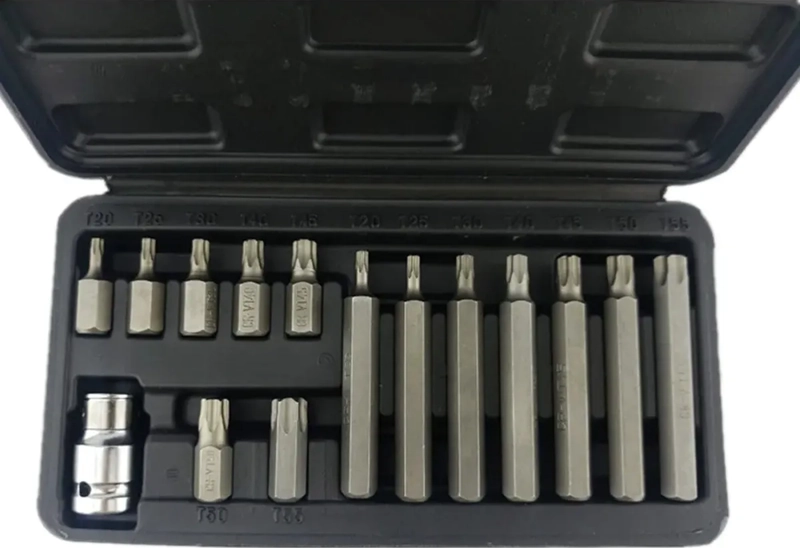 JUEGO DE PUNTAS ESTRELLA TORX 15 PIEZAS MAKAWA - 1