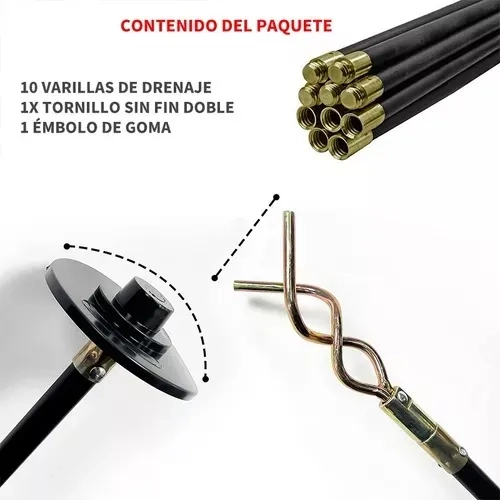 SET VARILLAS DESTAPA ALCANTARILLADO INDUSTRIAL 9 MTS - 3