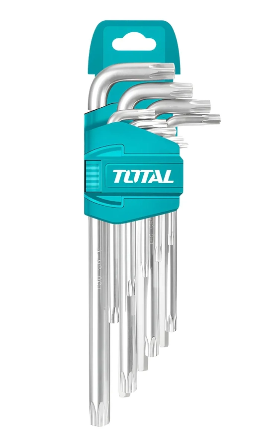 JUEGO LLAVES ALLEN TORX T10 A T15 TOTAL 9 PZ INDUSTRIAL CR-V COLOR GRIS - 2