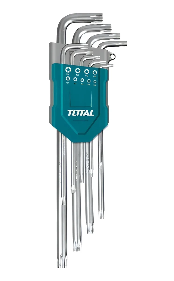 JUEGO LLAVES ALLEN TORX T10 A T15 TOTAL 9 PZ INDUSTRIAL CR-V COLOR GRIS - 3