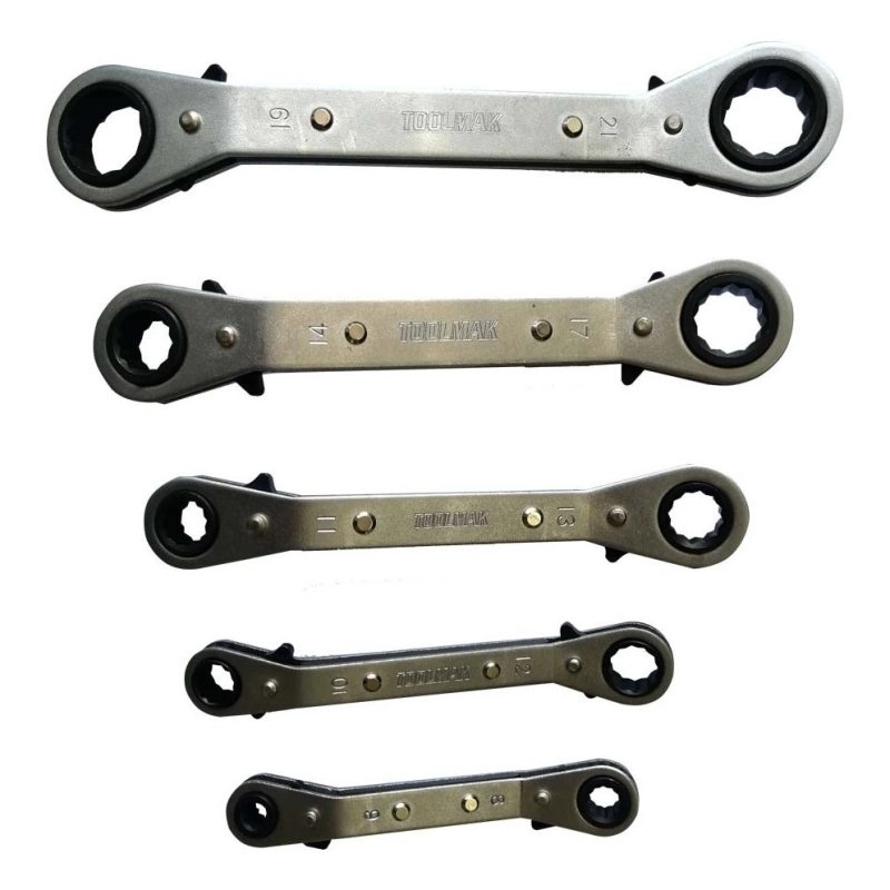 KIT SET JUEGO DE LLAVES CHICHARRAS DOBLE 5 PIEZAS TOOLMAK - 1