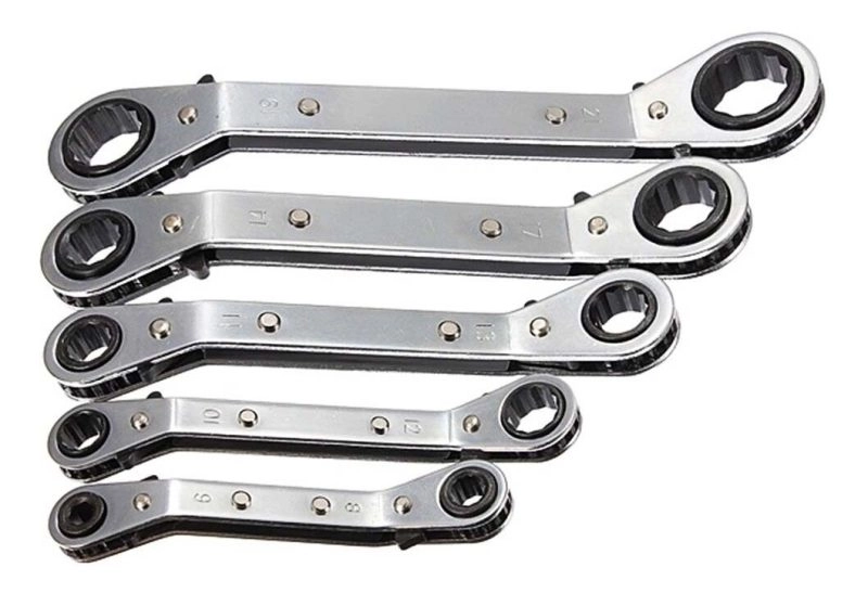 KIT SET JUEGO DE LLAVES CHICHARRAS DOBLE 5 PIEZAS TOOLMAK - 3