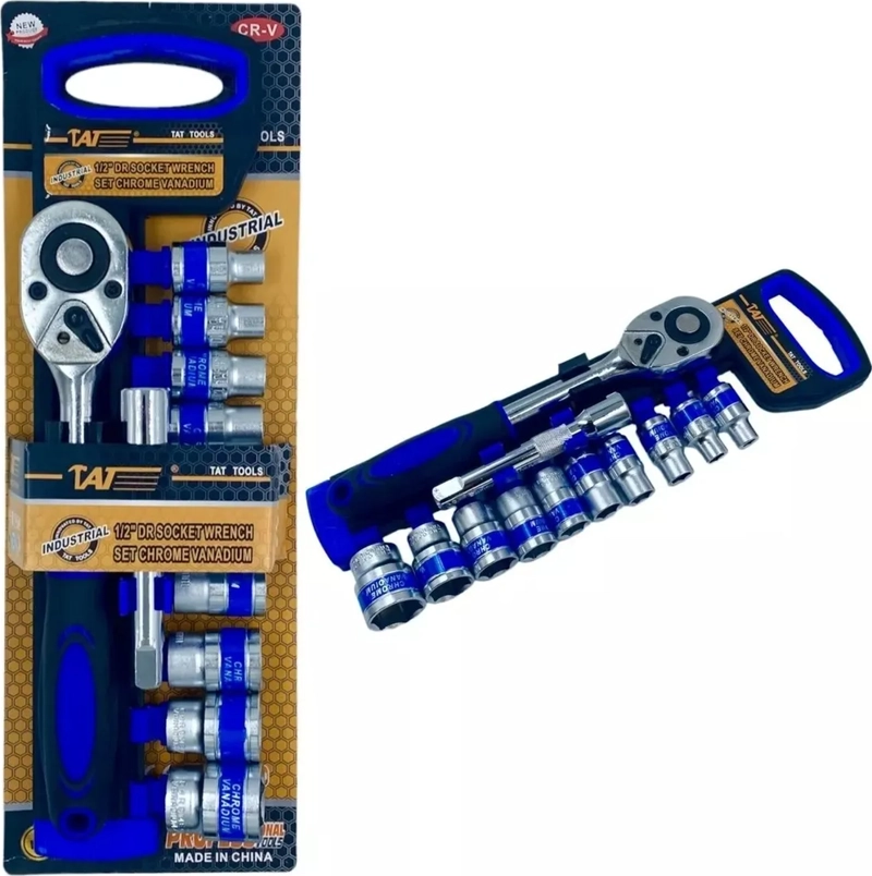 SET JUEGO 12 PCS DADOS HERRAMIENTAS + CHICHARRA 1/2 ACERO XL - 6