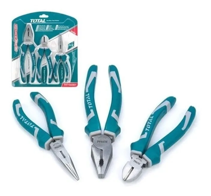 SET DE 3 ALICATES UNIVERSAL COMBINADO TOTAL TOOLS THT1K0301 - 1