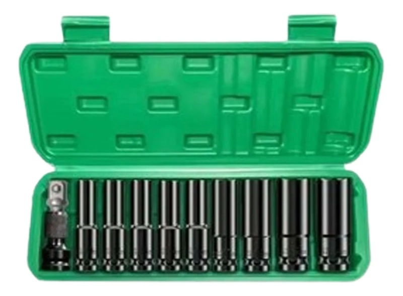 JUEGO HERRAMIENTAS LLAVE DE VASO KIT MECANICAS DADOS 11 PZS - 2