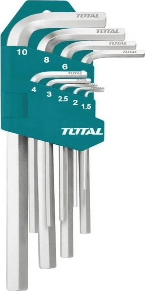 JUEGO 9 LLAVES ALLEN HEXAGONALES 1.5-10MM TOTAL THT106191 - 4