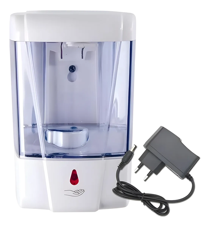 DISPENSADOR AUTOMATICO SIN CONTACTO DE JABON O ALCOHOL GEL BLANCO - 1