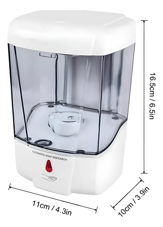 DISPENSADOR AUTOMATICO SIN CONTACTO DE JABON O ALCOHOL GEL BLANCO - 4