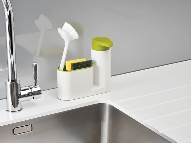 DISPENSADOR JABON LIQUIDO LAVALOZAS LAVAPLATOS PORTA ESPONJA - 3