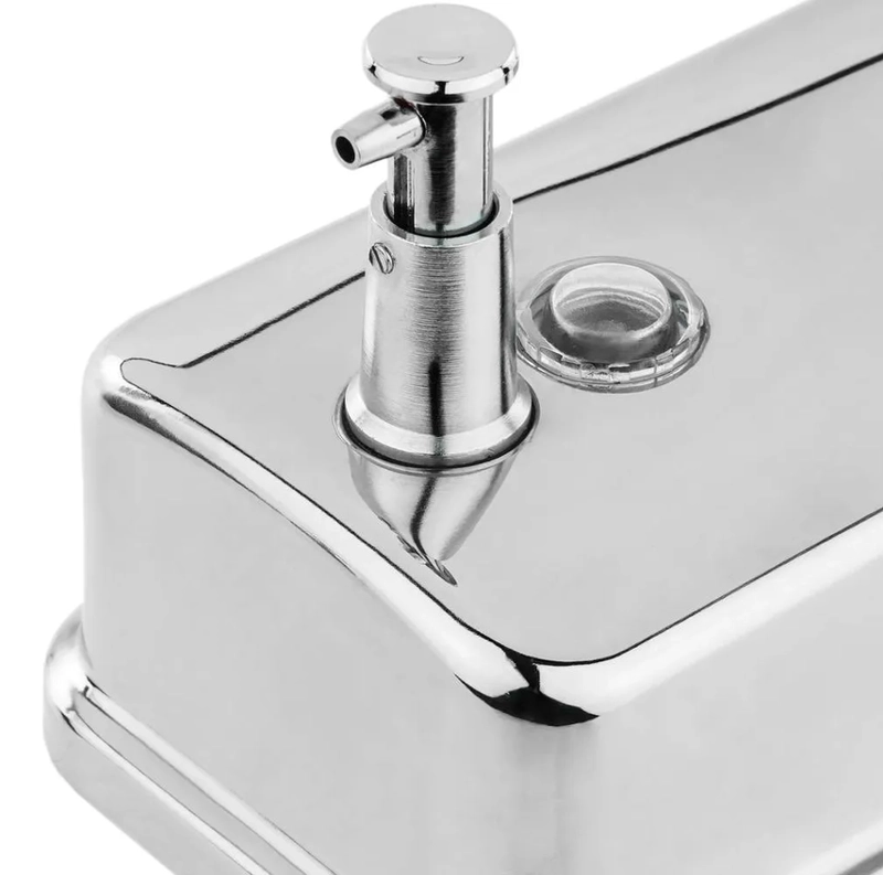 DISPENSADOR JABON MURO ACERO INOXIDABLE 800 ML CROMADO TAUMM - 3