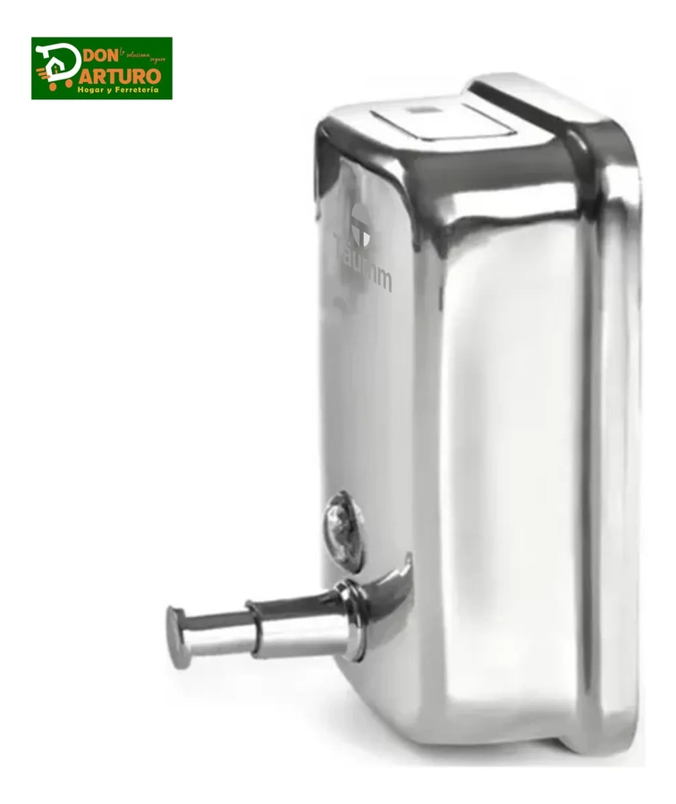 DISPENSADOR JABON MURO ACERO INOXIDABLE 800 ML CROMADO TAUMM - 4