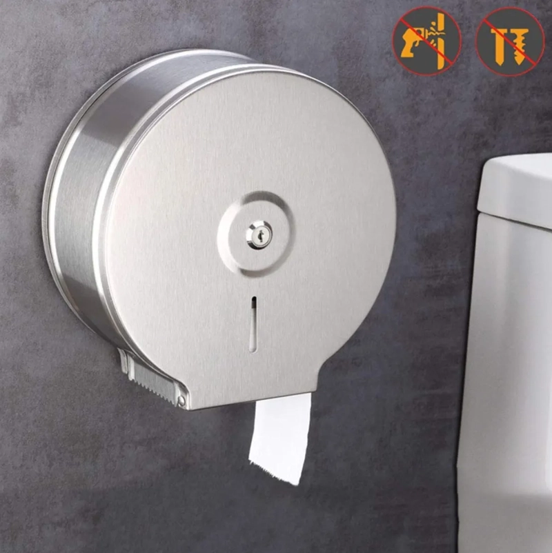 DISPENSADOR JUMBO ROLL ACERO CON LLAVE - 5