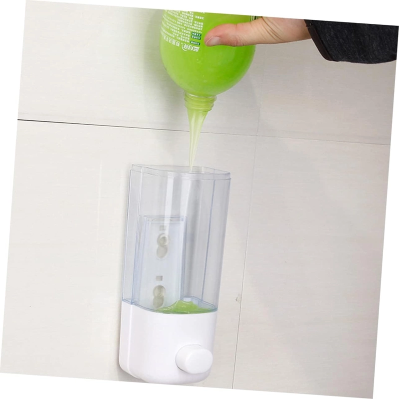 3 X DISPENSADOR JABON LIQUIDO GEL SHAMPOO 500 ML BAÑO COCINA BLANCO - 1
