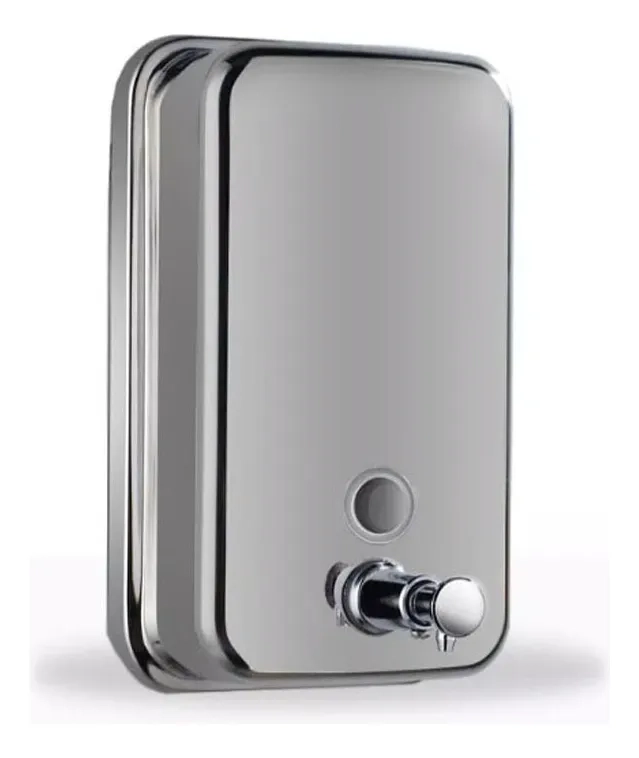 DISPENSADOR DE JABON 800ML JABONERA ACERO MATE - 3