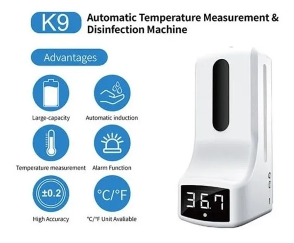 DISPENSADOR AUTOMATICO K9 AROMAKER 1000 ML CON TERMOMETRO - 1