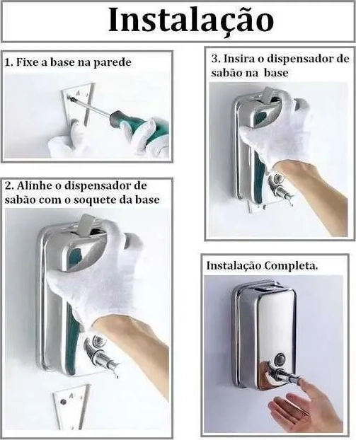 DISPENSADOR DE JABON LIQUIDO Y DETERGENTE DE ACERO INOXIDABLE DE 500 ML PARA PARED, COLOR CROMADO - 1
