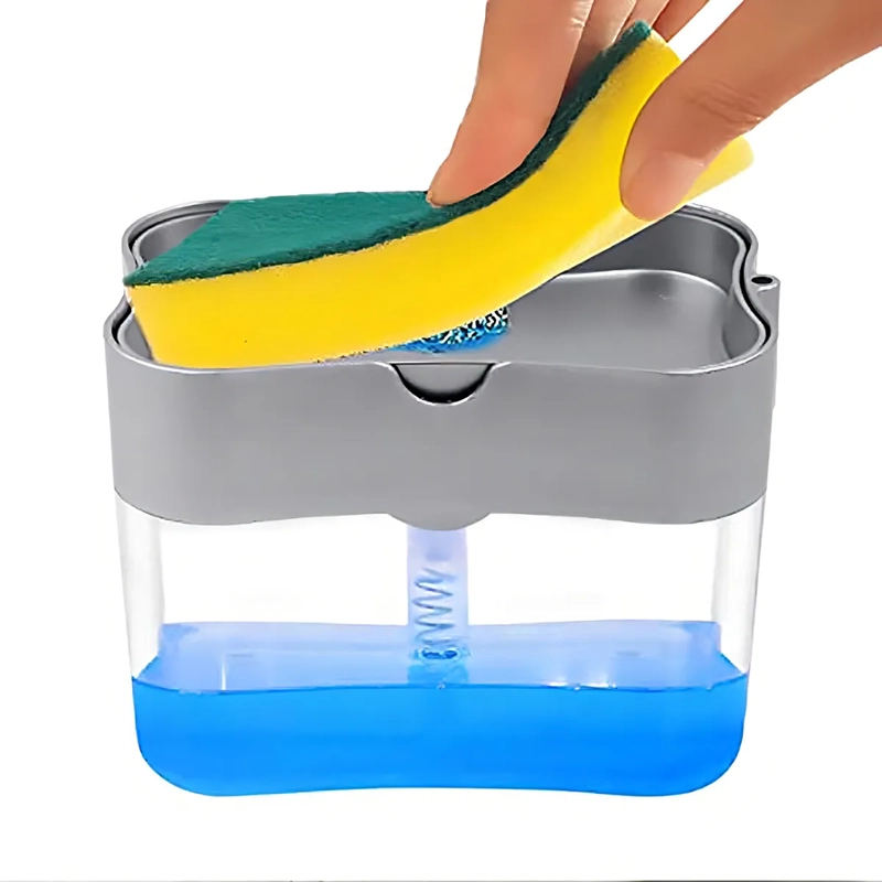 DISPENSADOR DE JABON LIQUIDO PARA COCINA 385ML / ANGELSTOCK COLOR TRANSPARENTE - 1