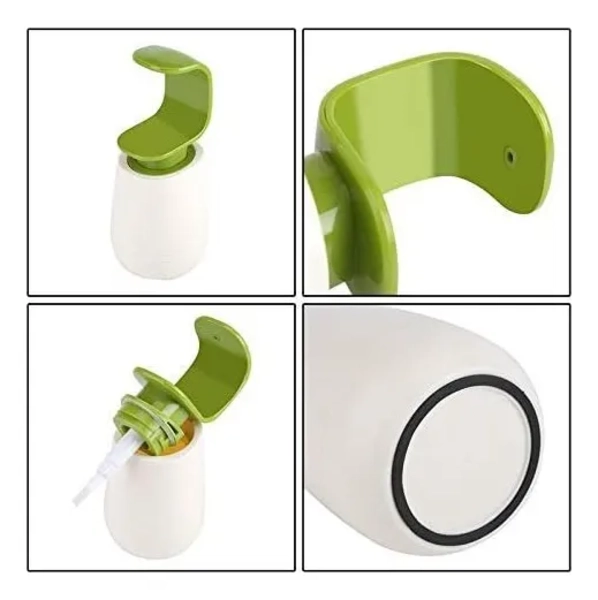 DISPENSADOR DE JABON BOTELLA HIGIE NICO BLANCO CON VERDE - 2