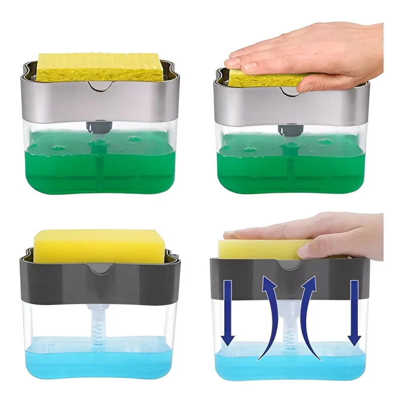 DISPENSADOR AHORRADOR LAVA LOZAS Y JABON LIQUIDO DE COCINA COLOR S/C - 5