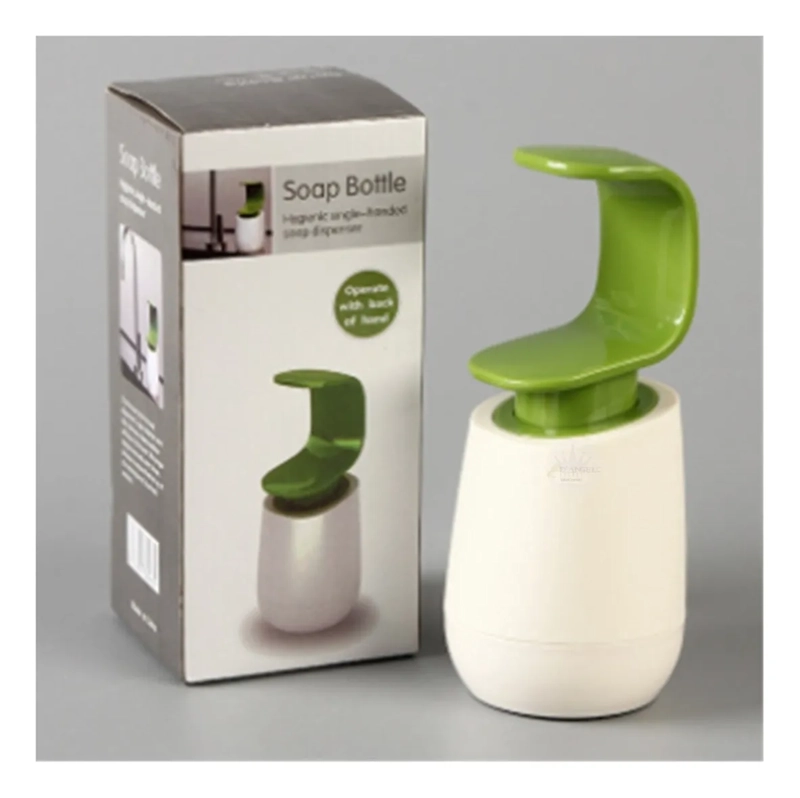 DISPENSADOR DE JABON LAVALOZA ALCOHOL GEL BLANCO CON VERDE - 1