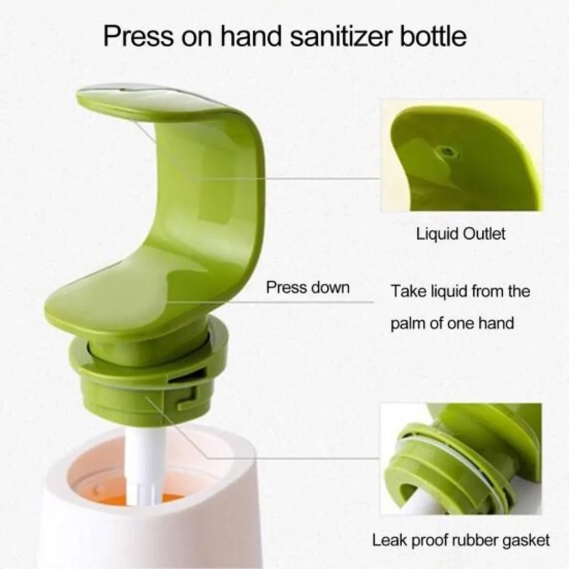 DISPENSADOR DE JABON LAVALOZA ALCOHOL GEL BLANCO CON VERDE - 2