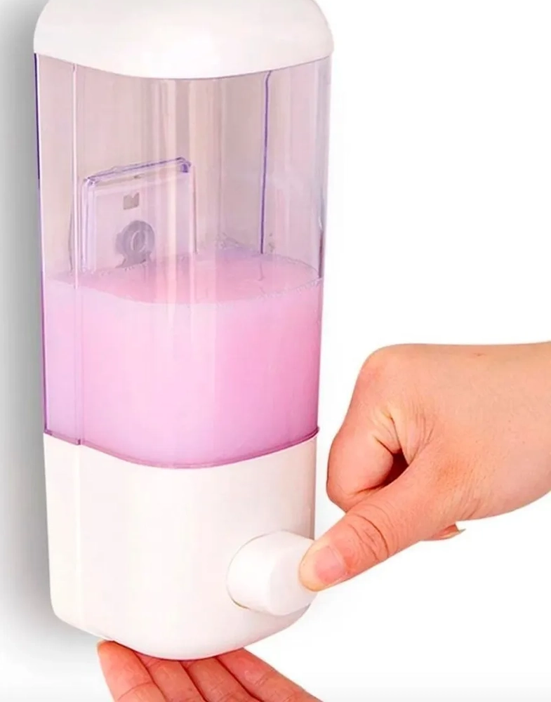 DISPENSADOR DE JABON BLANCO SIMPLE 500CC COLOR BLANCO - 3