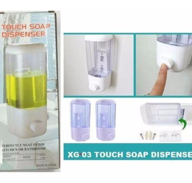PACK 6 DISPENSADOR GEL LIQUIDO JABON DESINFECTANTE SHAMPOO TRANSPARENTE - 5