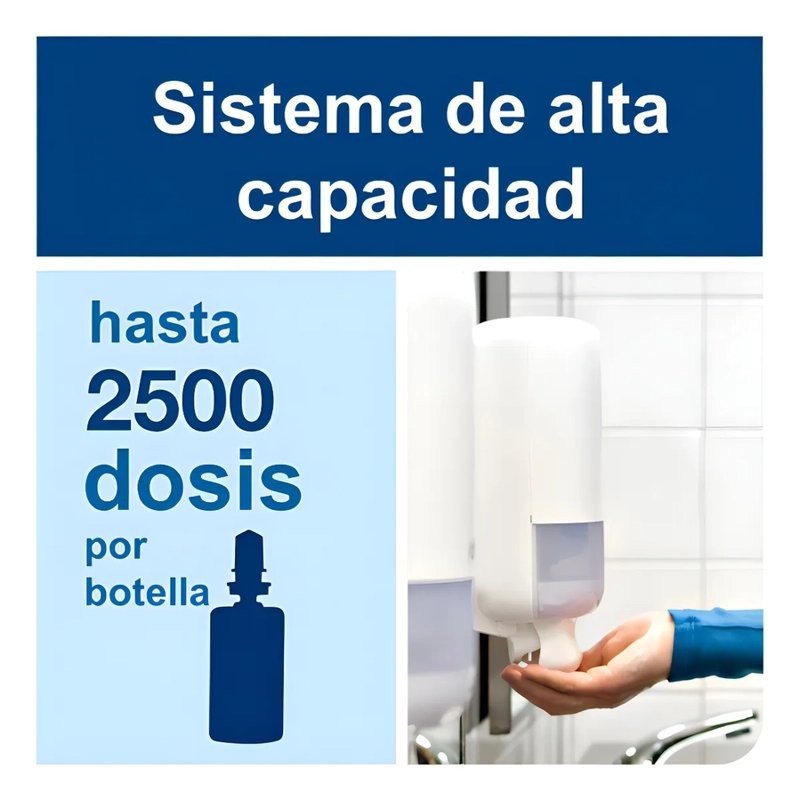 DISPENSADOR JABON EN ESPUMA TORK + CARGA 1000 ML BLANCO - 2