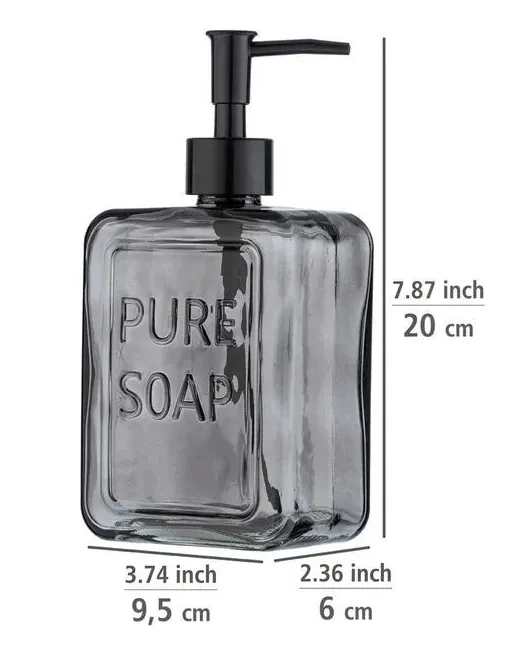 DISPENSADOR JABON ALCOHOL GEL 350ML PLASTICO PURE SOAP - 1
