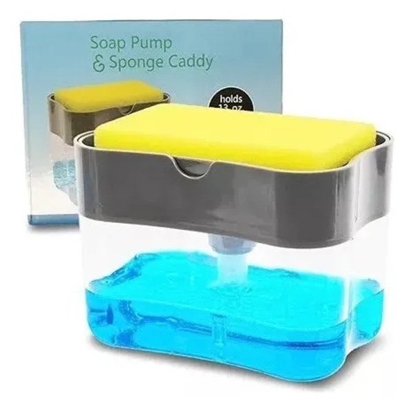 DISPENSADOR DE JABON PARA LAVAR PLATOS TIPO PUSH AUTOMATICA BLANCO - 1