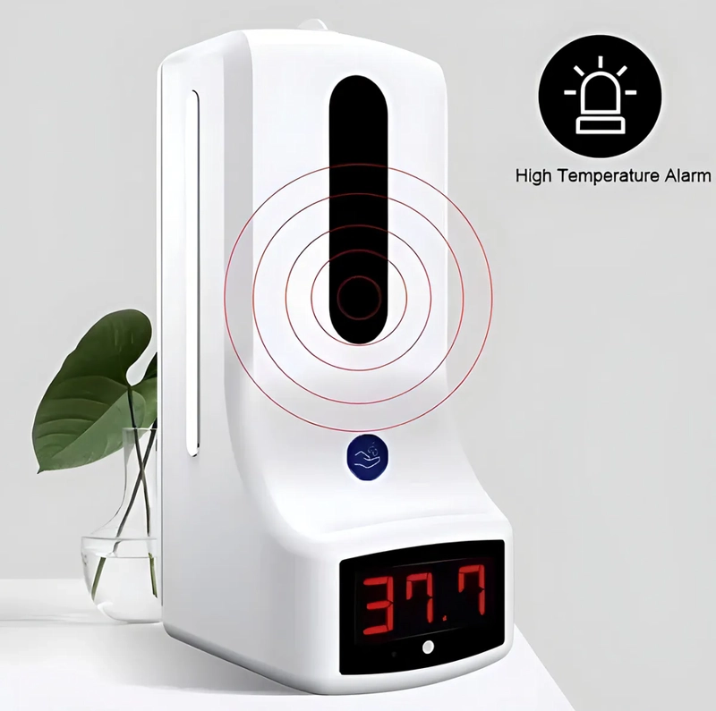 DISPENSADOR CON SENSOR INTELIGENTE TERMOMETRO Y DISPENSADOR COLOR BLANCO - 3