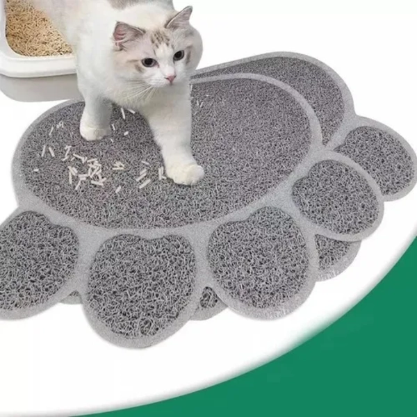 ALFOMBRA SANITARIA PARA ARENERO MAT TAPETE GATO 57X37 GRIS - 2