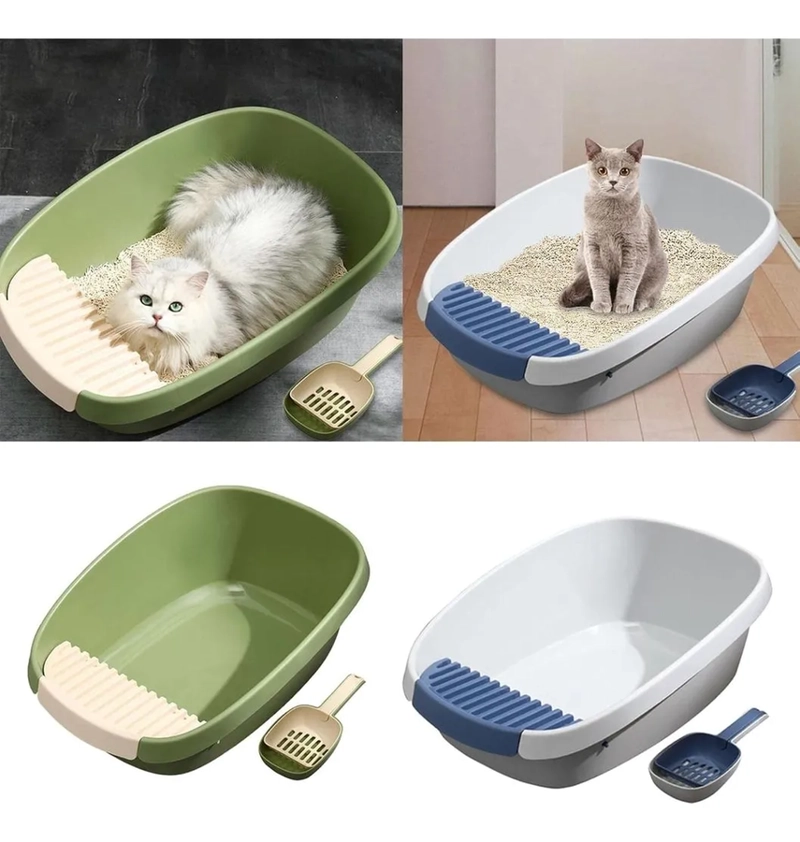 ARENERO SEMI CERRADO PARA GATOS - BANDEJA SANITARIA GRANDE L - 1