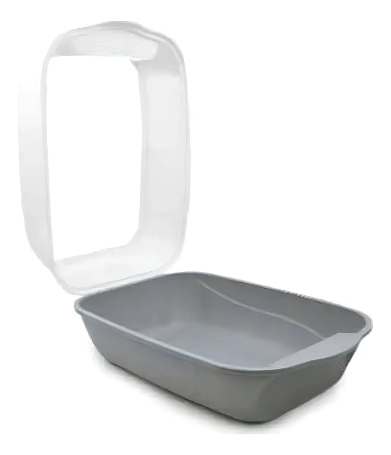 ARENERO PARA GATOS CERRADO CON PALA COLOR GRIS - 4