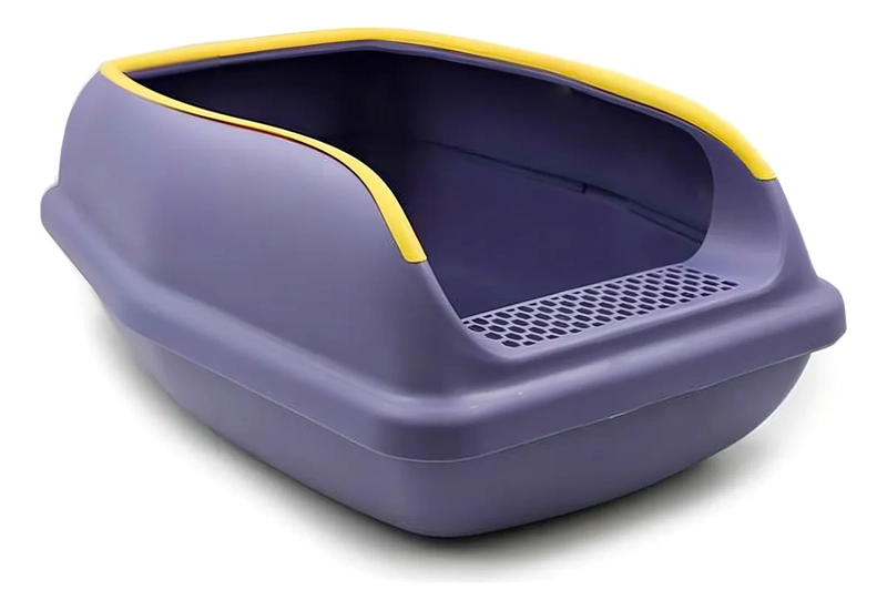 ARENERO ABIERTO BAÑO SANITARIO GATOS GRANDE CON PALA MORADO - 1