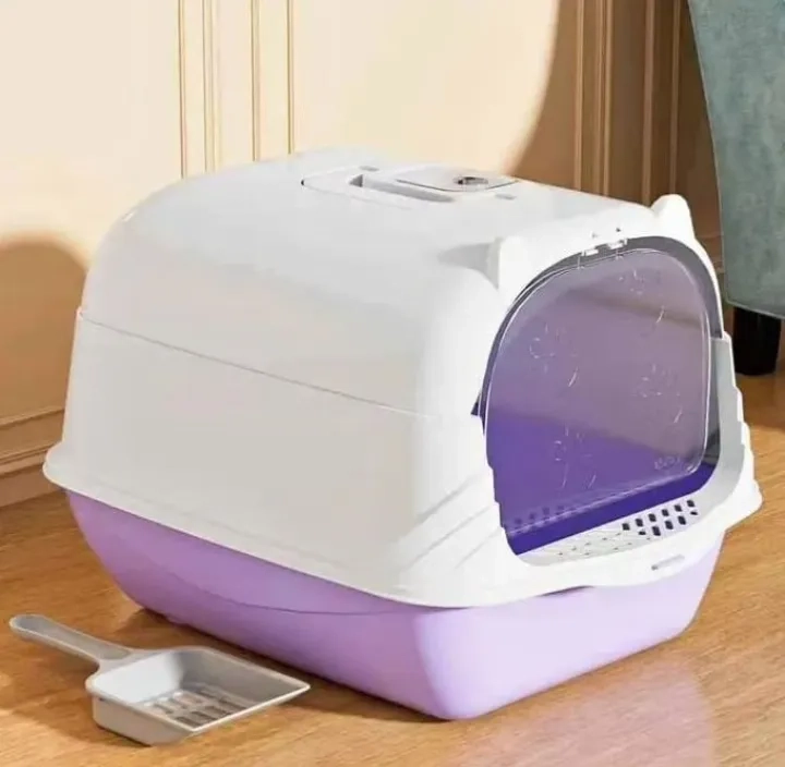 ARENERO DE GATOS BANDEJA SANITARIA BAÑO DE MASCOTA PALA XL BLANCO - 2